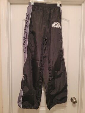 Nullus Nylon Streetwear Pants With Zip Pockets and Drawstring Legs (Size: Large)